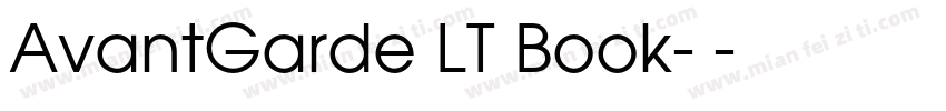 AvantGarde LT Book-中字体转换